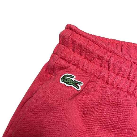 LACOSTE SPORT Women's Tennis Fleece Sweatpants Red Size 4 / Size XS - Picture 2 of 9